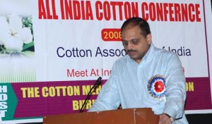 Cotton Association of India's President Dhiren N. Sheth