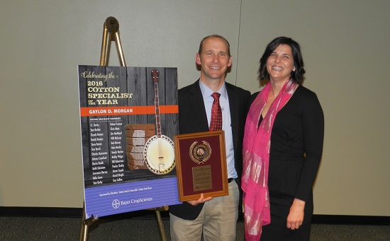Morgan Named 2016 Extension Cotton Specialist of the Year